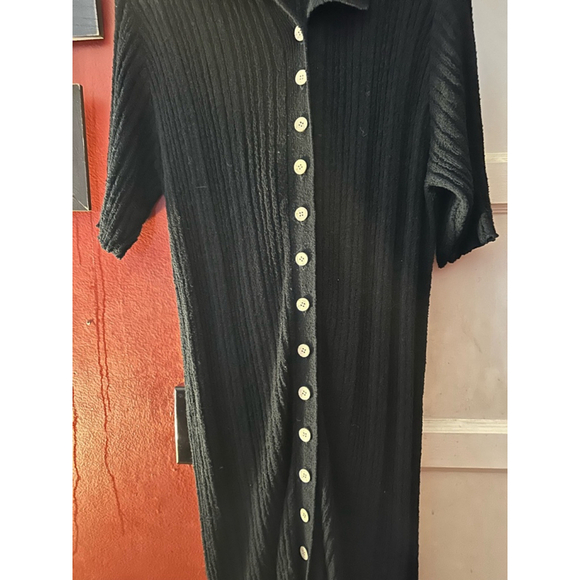 Free People Riding Waves Midi Sweater, Black Medium - Picture 9 of 13